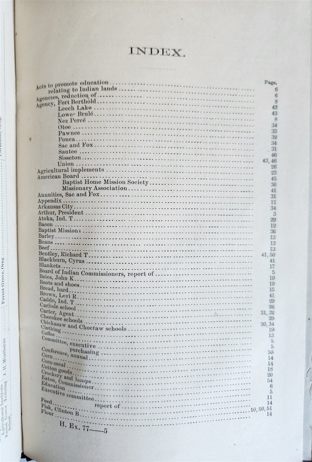 1882 REPORT of BOARD of INDIAN COMMISSIONERS antique w/ MAP of RESERVATIONS