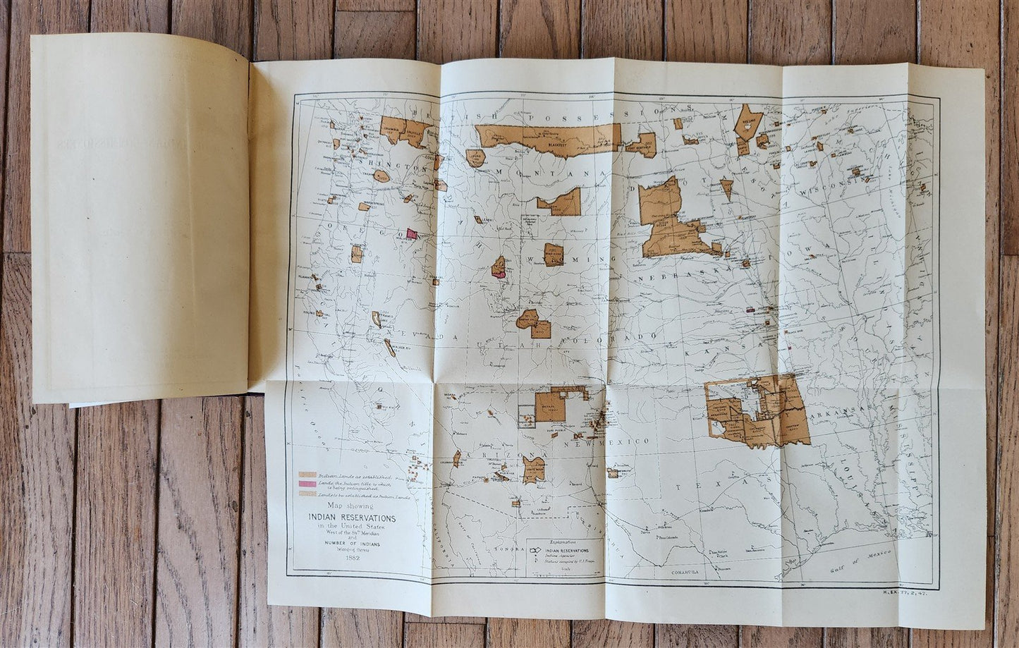 1882 REPORT of BOARD of INDIAN COMMISSIONERS antique w/ MAP of RESERVATIONS