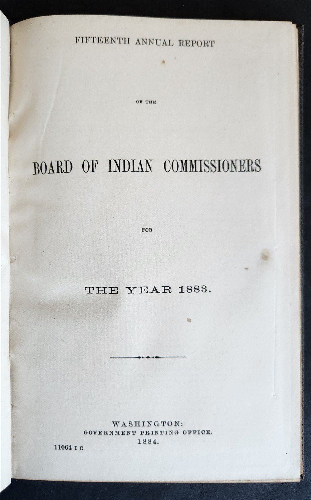 1883 REPORT of BOARD of INDIAN COMMISSIONERS antique w/ MAP of RESERVATIONS