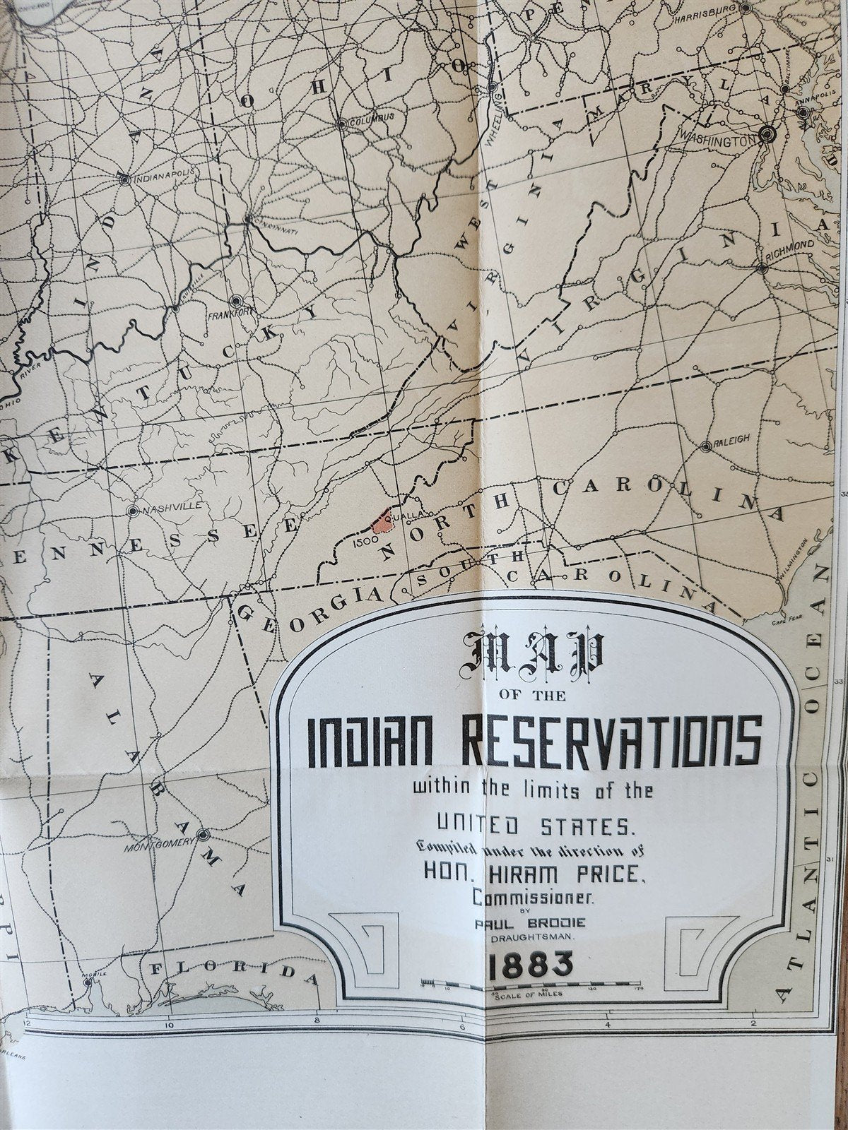 1883 REPORT of BOARD of INDIAN COMMISSIONERS antique w/ MAP of RESERVATIONS