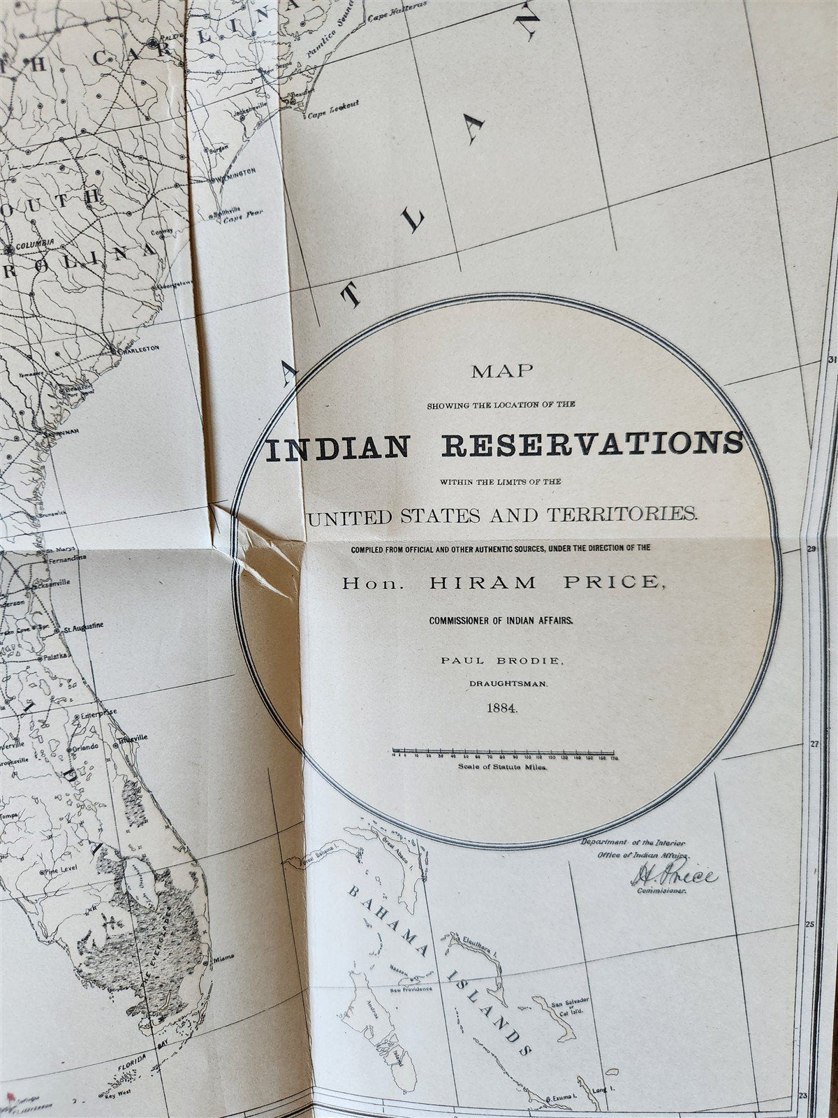 1883 REPORT of BOARD of INDIAN COMMISSIONERS antique w/ MAP of RESERVATIONS