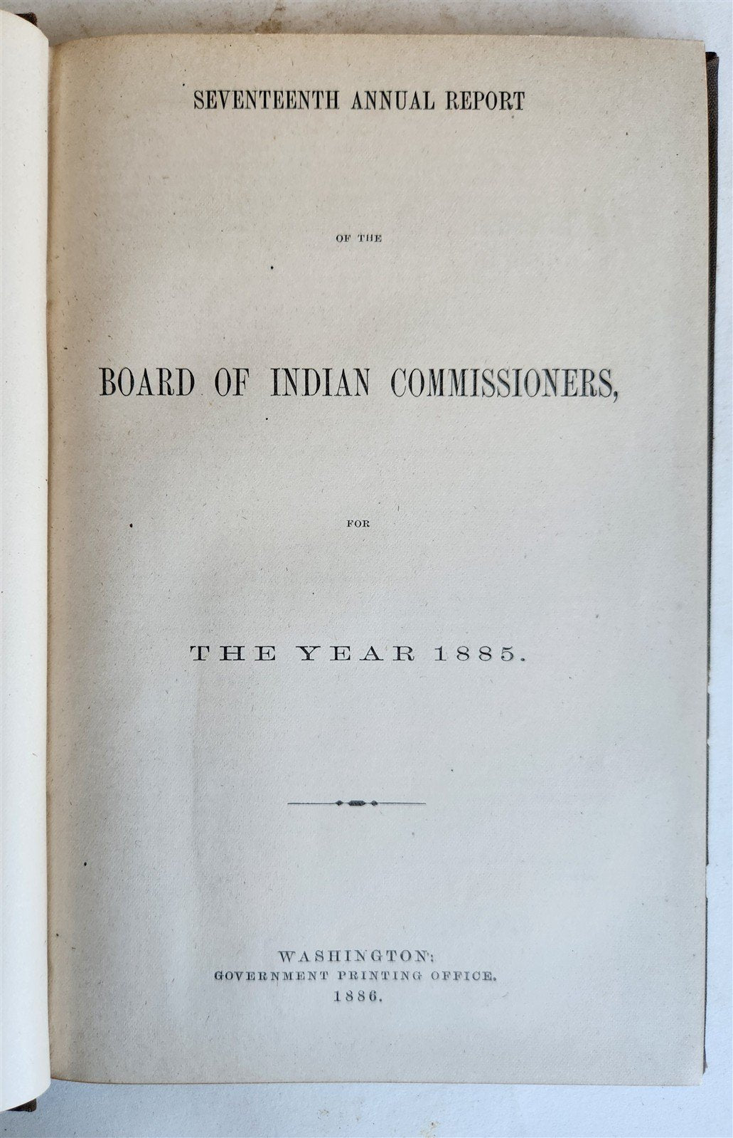 1885 REPORT of BOARD of INDIAN COMMISSIONERS antique w/ MAP of RESERVATIONS