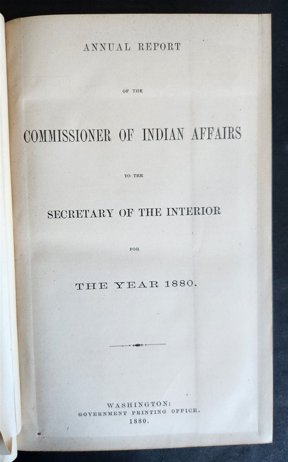 1880 REPORT of COMMISSIONER OF INDIAN AFFAIRS antique w/ MAPS of RESERVATIONS