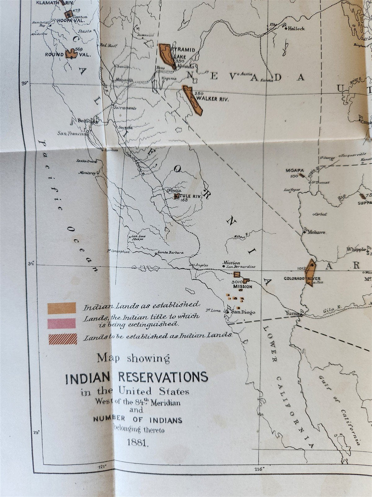 1881 REPORT of COMMISSIONER OF INDIAN AFFAIRS antique w/ MAPS of RESERVATIONS
