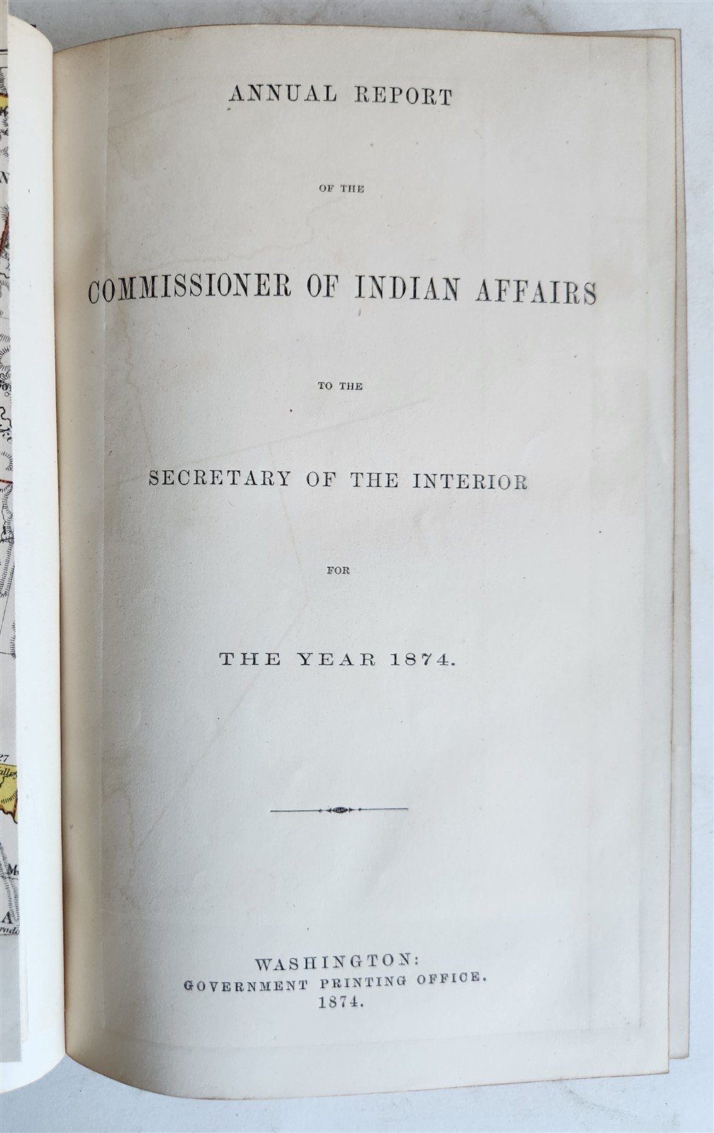 1872 REPORT of COMMISSIONER OF INDIAN AFFAIRS antique AMERICANA