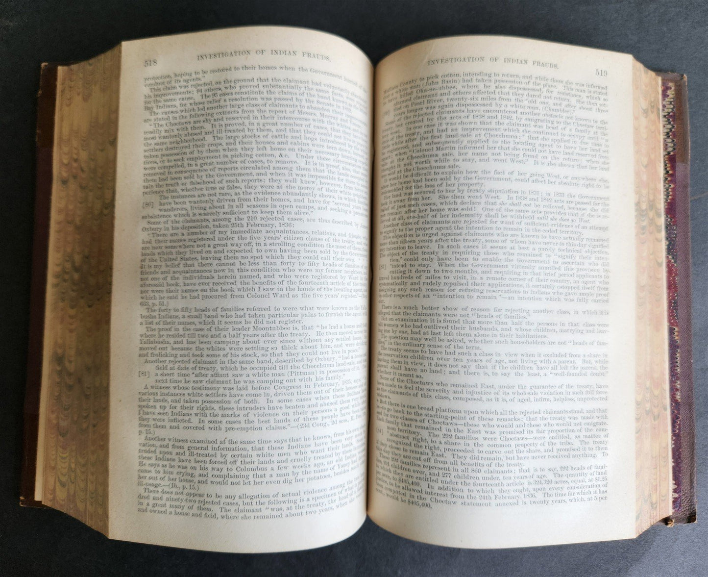 1873 INVESTIGATION of INDIAN FRAUDS CONGRESSIONAL REPORT antique AMERICANA