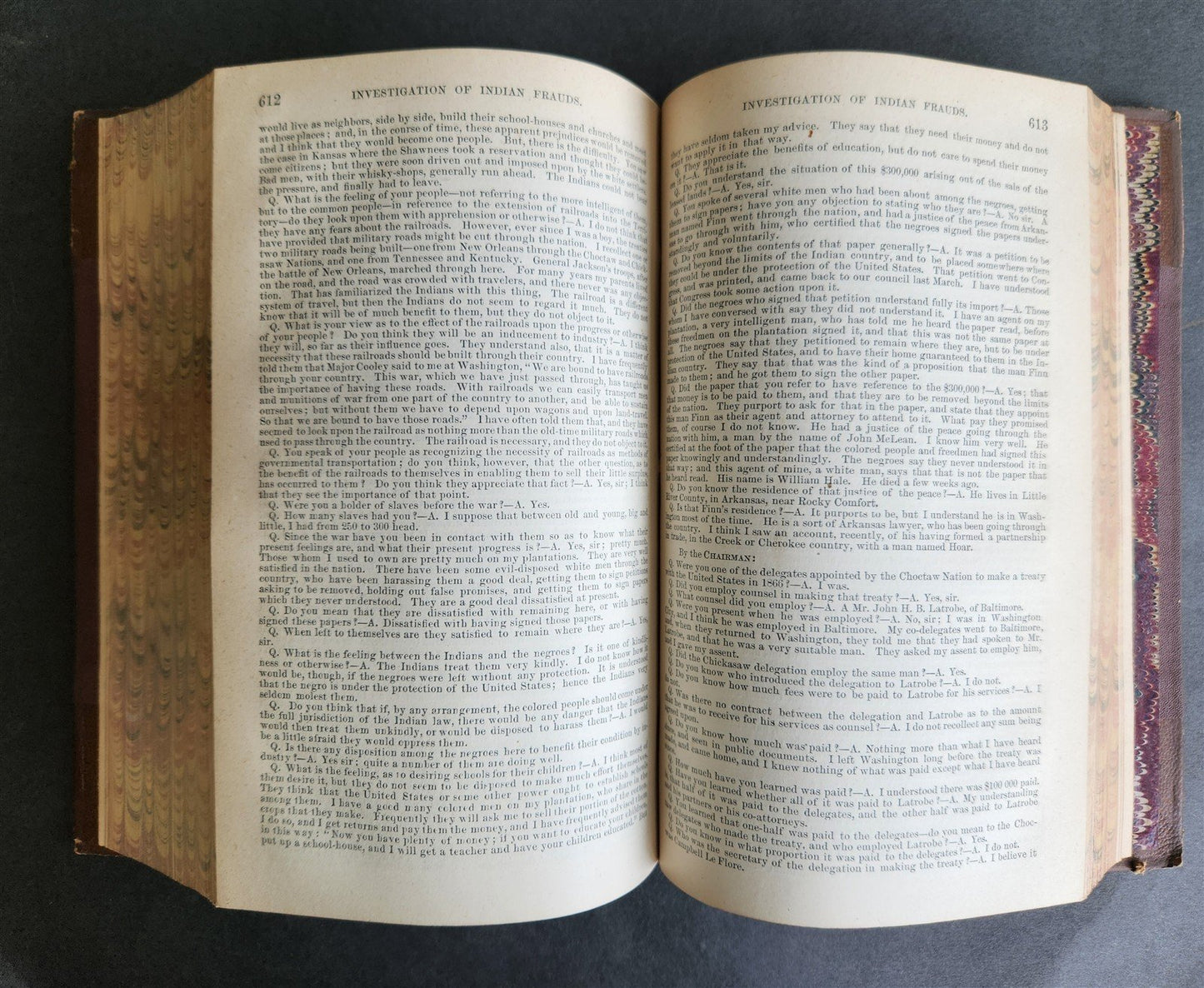1873 INVESTIGATION of INDIAN FRAUDS CONGRESSIONAL REPORT antique AMERICANA