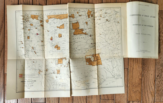 1882 COMMISSIONER OF INDIAN AFFAIRS REPORT illustrated w/MAP antique AMERICANA