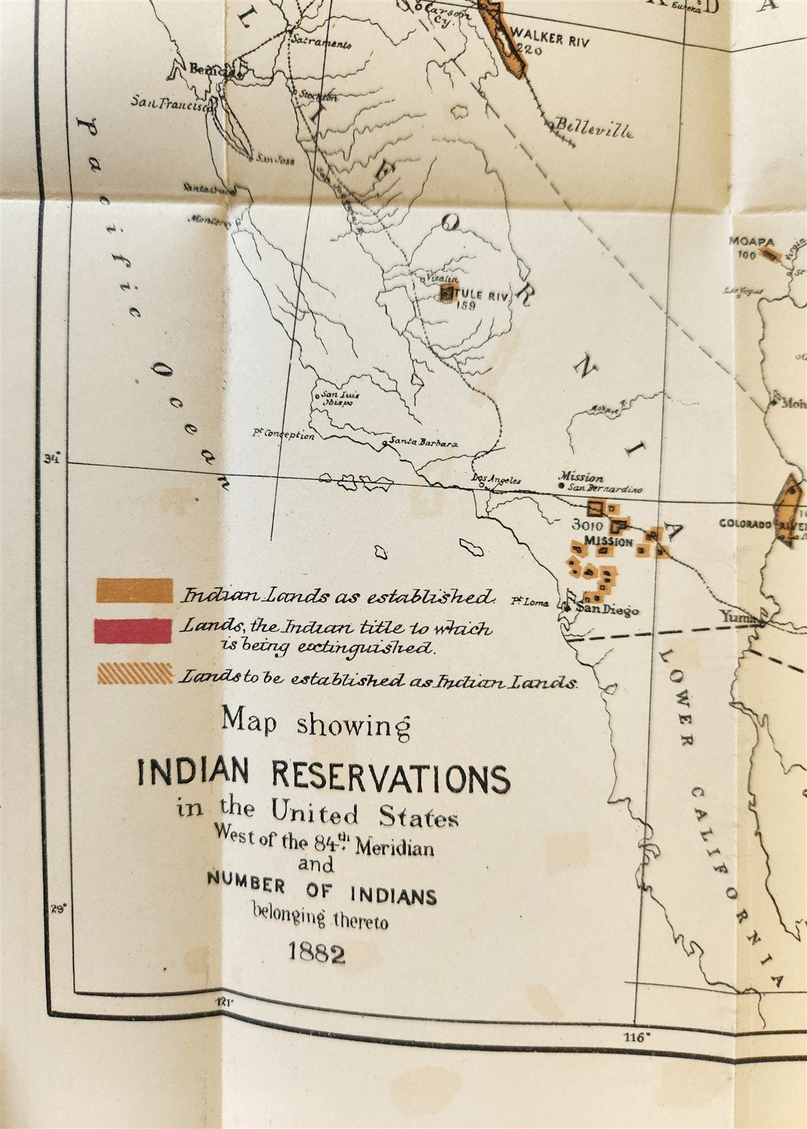 1882 COMMISSIONER OF INDIAN AFFAIRS REPORT illustrated w/MAP antique AMERICANA