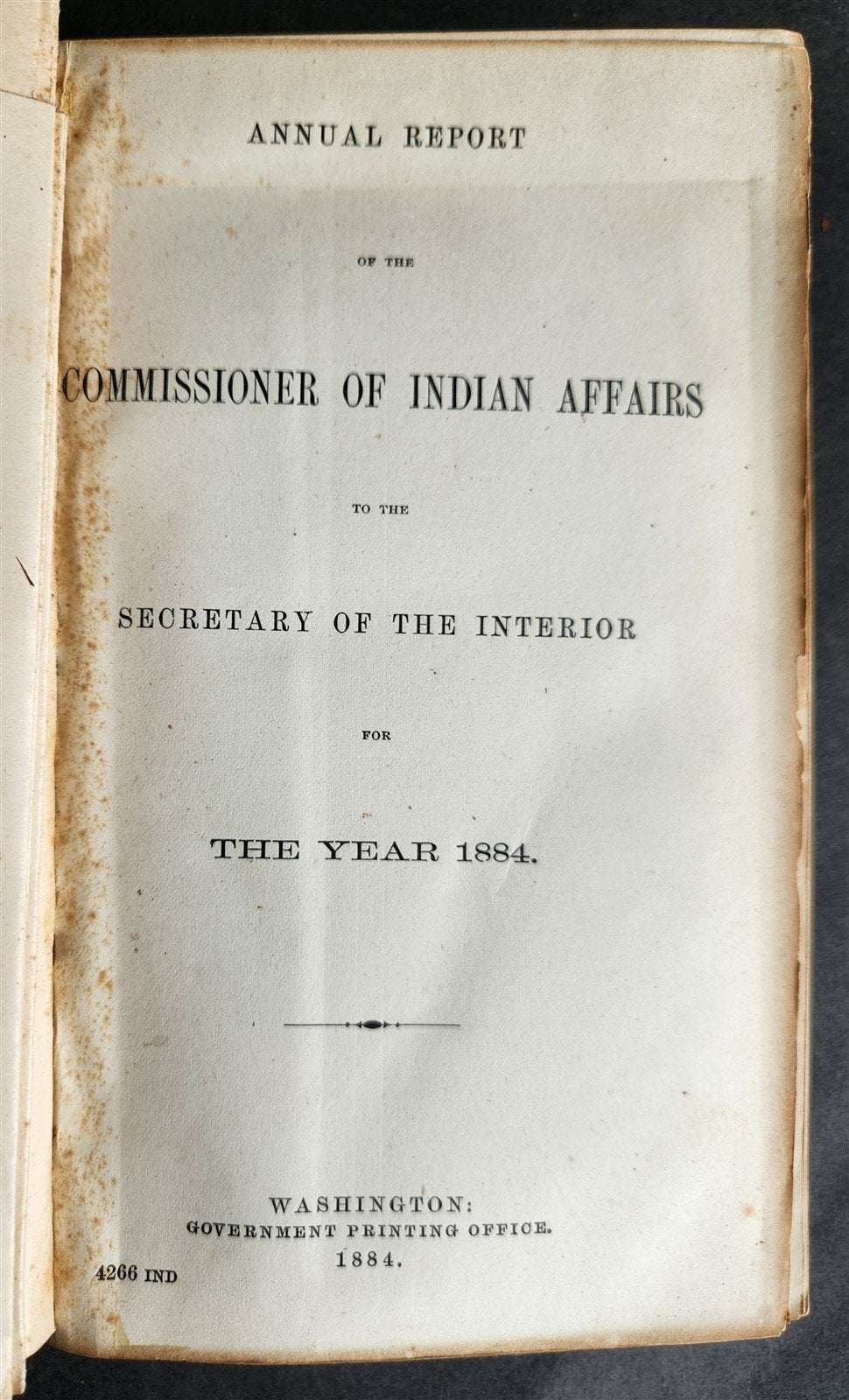 1884 COMMISSIONER OF INDIAN AFFAIRS REPORT illustrated w/MAP antique AMERICANA
