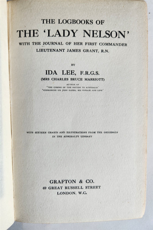 1915 LOGBOOKS of LADY NELSON w/ journal of her commander Lt James Grant ANTIQUE