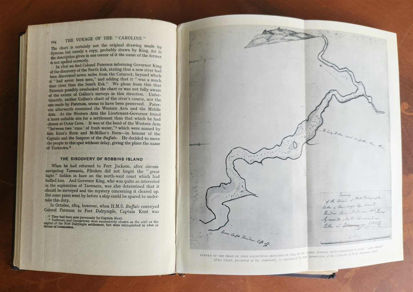 1927 VOYAGE OF THE CAROLINE Batavia Tasmania Java Mauritius St.Helena ANTIQUE