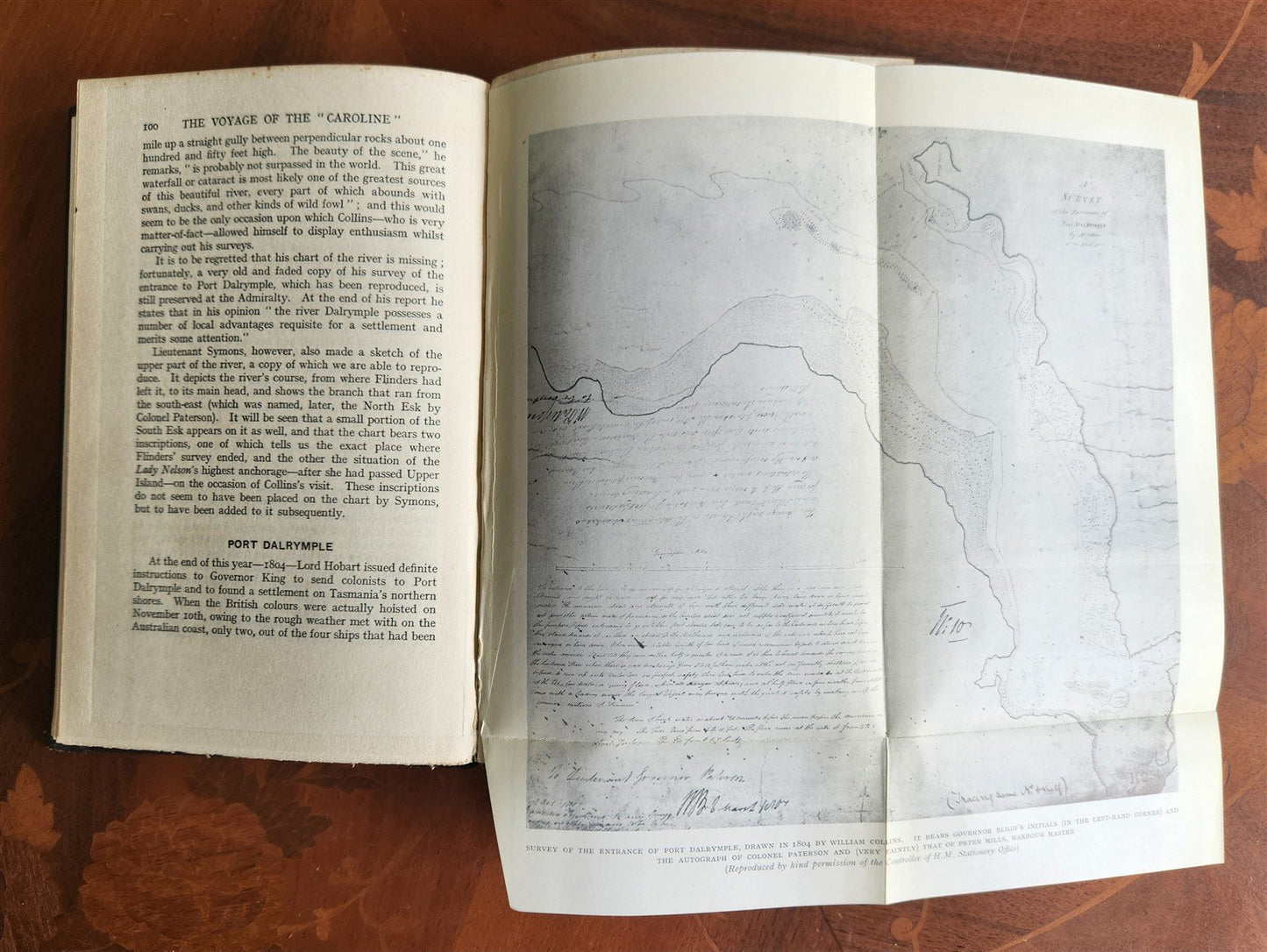1927 VOYAGE OF THE CAROLINE Batavia Tasmania Java Mauritius St.Helena ANTIQUE