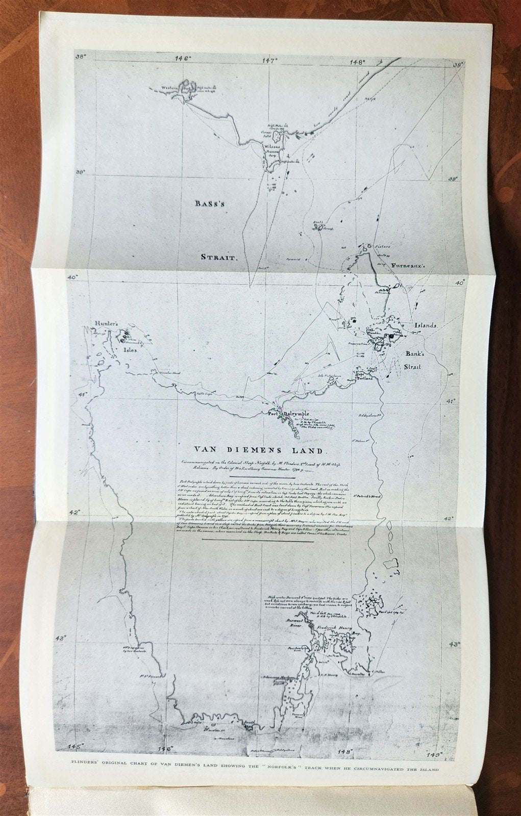 1927 VOYAGE OF THE CAROLINE Batavia Tasmania Java Mauritius St.Helena ANTIQUE