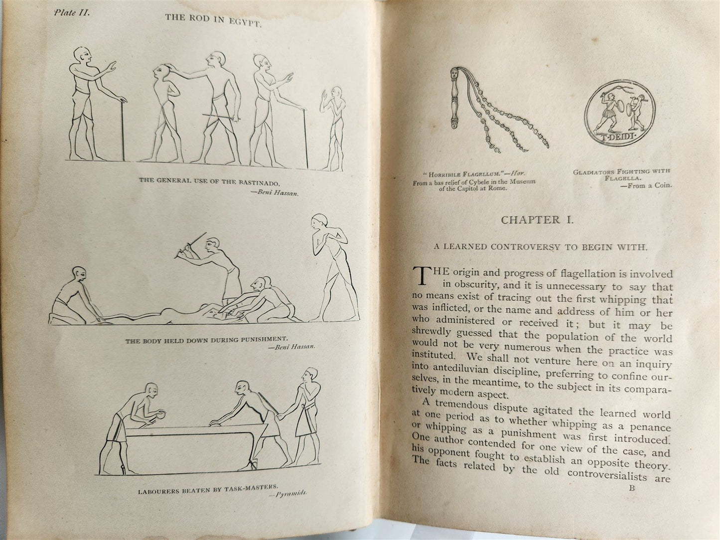 1869 FLAGELLATION & FLAGELLANTS HISTORY of the ROD ILLUSTRATED ANTIQUE