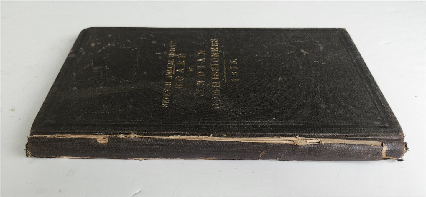 1875 REPORT of BOARD of INDIAN COMMISSIONERS antique AMERICANA