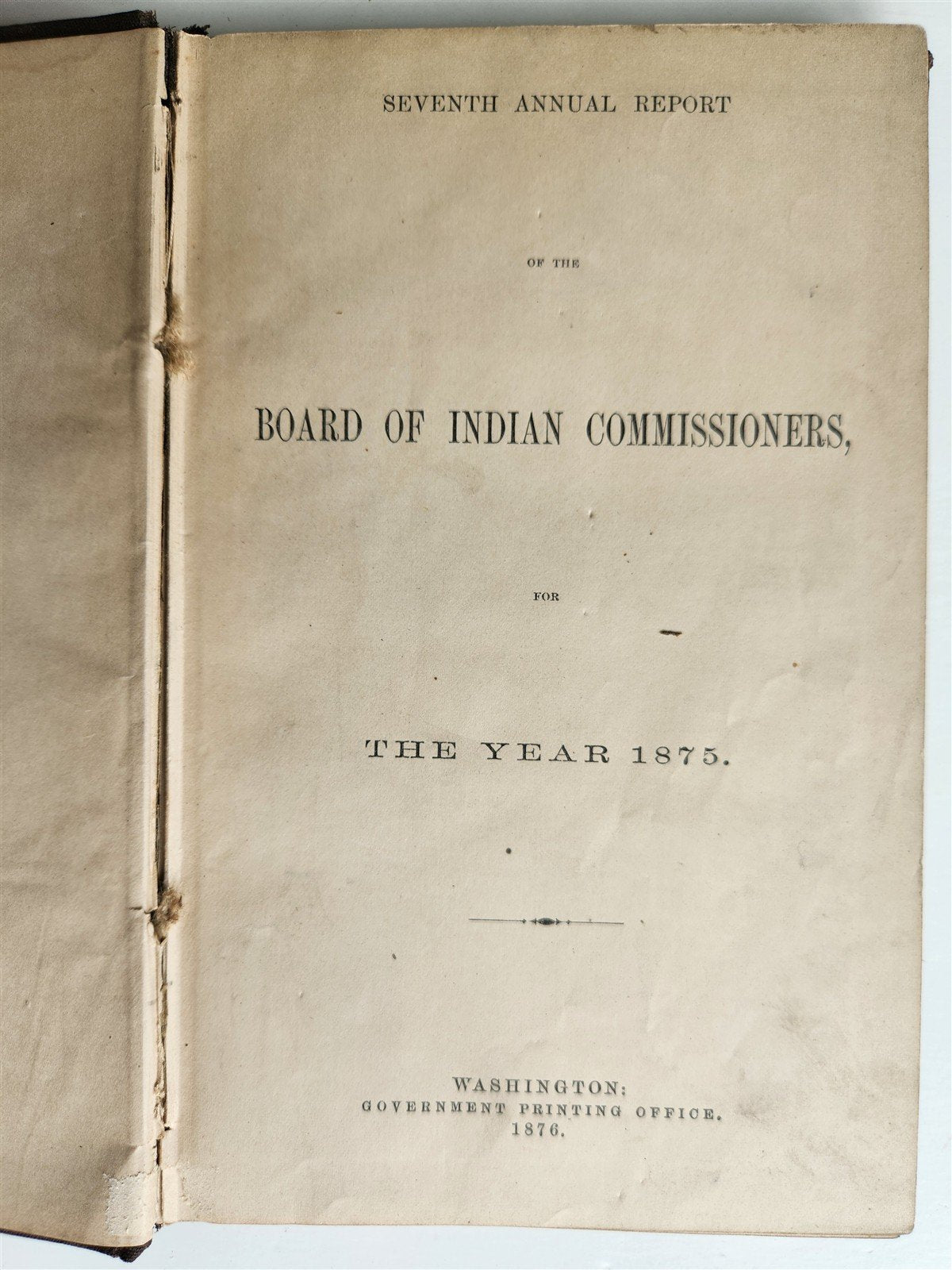 1875 REPORT of BOARD of INDIAN COMMISSIONERS antique AMERICANA