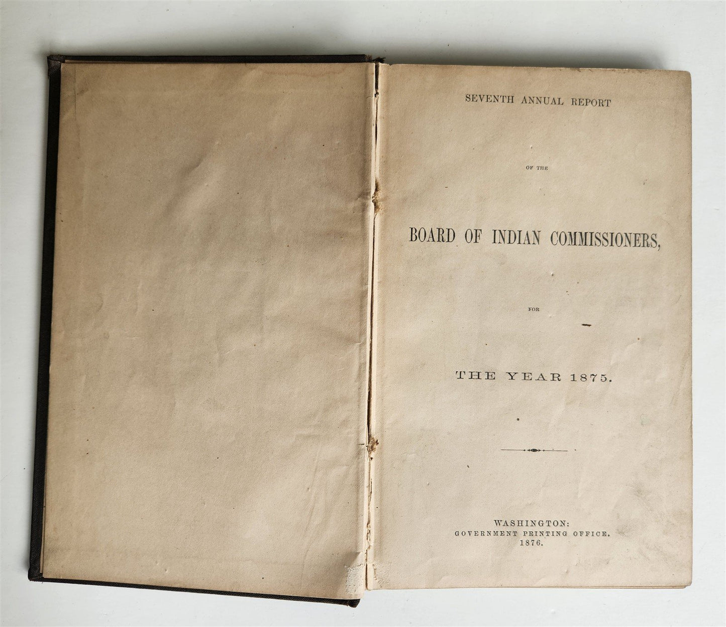 1875 REPORT of BOARD of INDIAN COMMISSIONERS antique AMERICANA