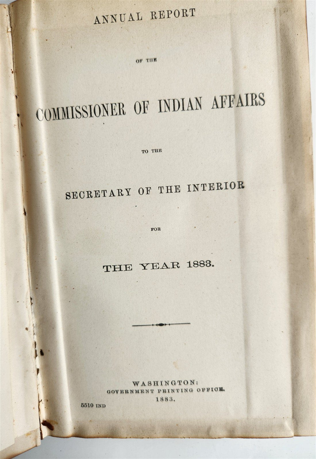 1883 COMMISSIONER OF INDIAN AFFAIRS REPORT illustrated w/MAP antique AMERICANA
