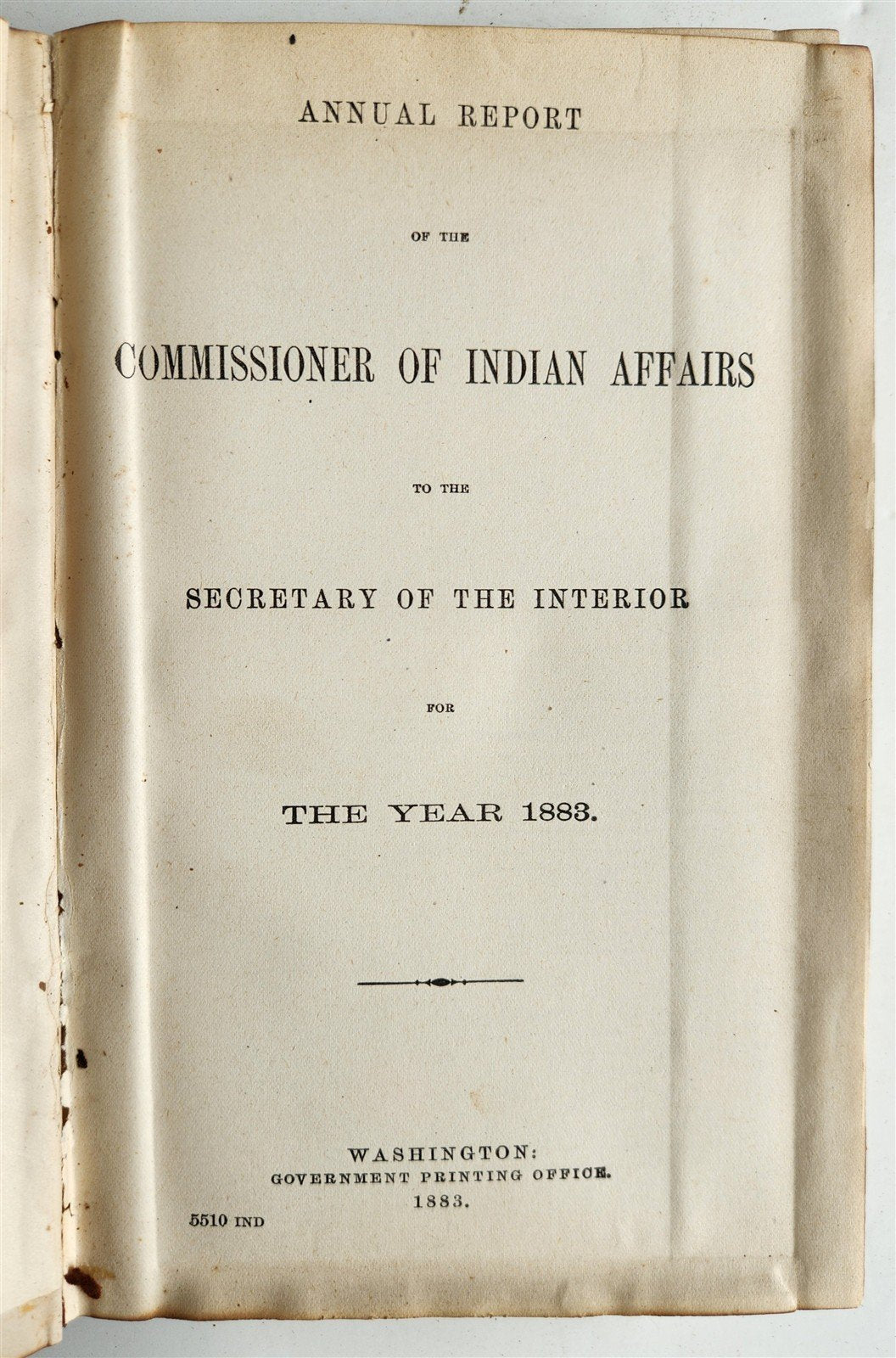 1883 COMMISSIONER OF INDIAN AFFAIRS REPORT illustrated w/MAP antique AMERICANA