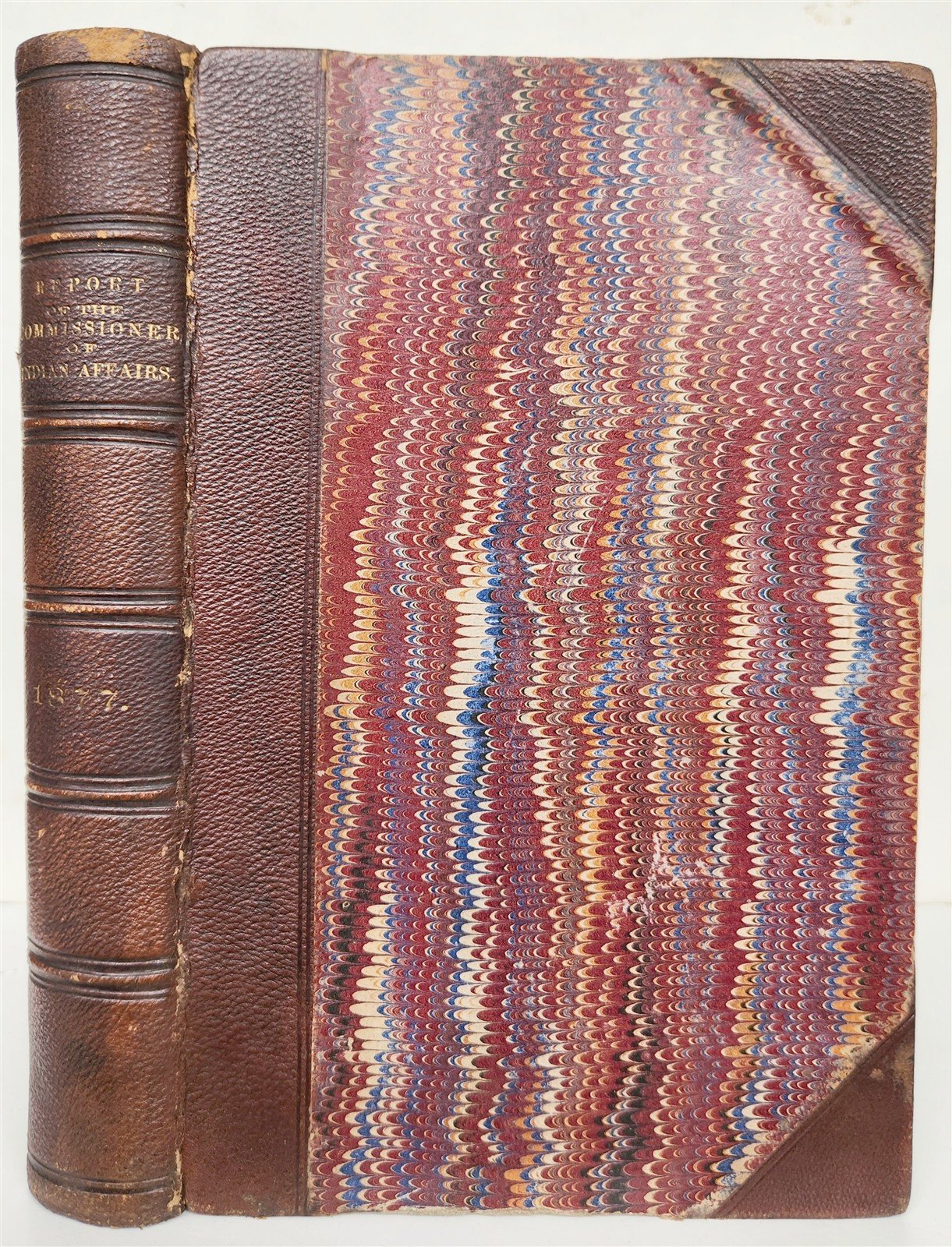 1877 COMMISSIONER OF INDIAN AFFAIRS REPORT illustrated w/MAP antique AMERICANA