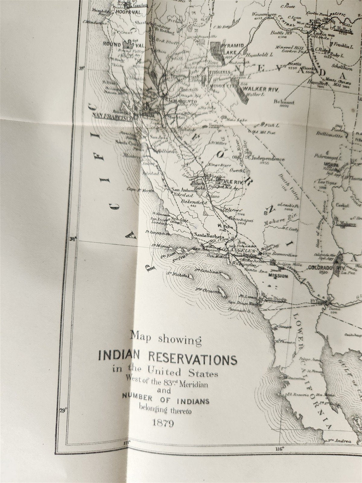 1879 REPORT of INDIAN AFFAIRS COMMISSIONERS BOARD antique w/MAPS of RESERVATIONS