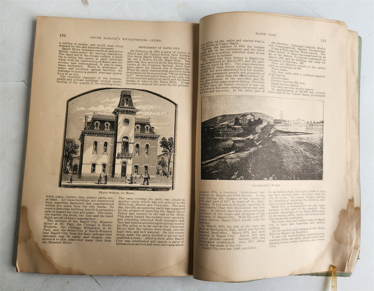 1893 Historical Review of South Dakota's Enterprising Cities antique ILLUSTRATED