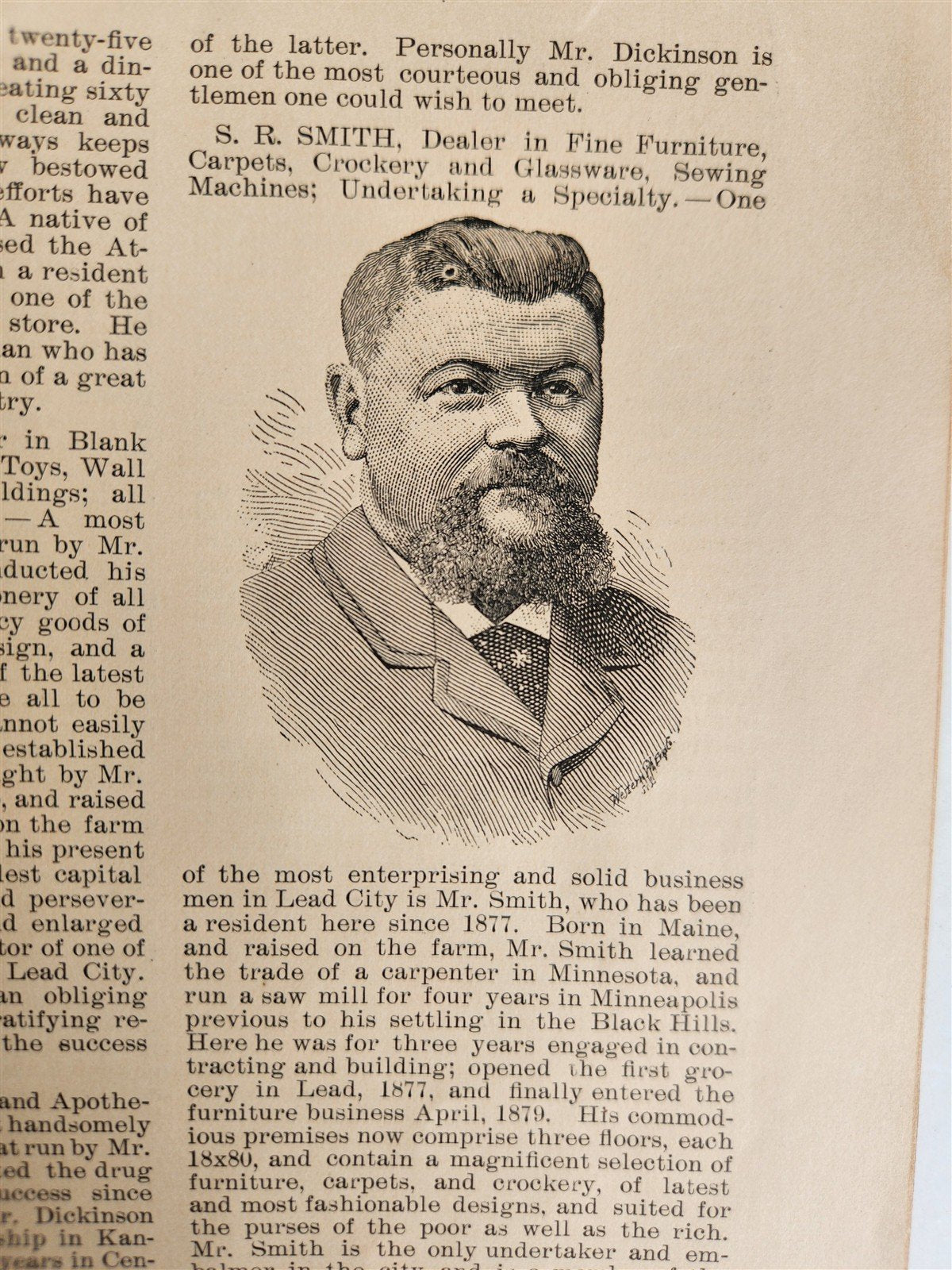 1893 Historical Review of South Dakota's Enterprising Cities antique ILLUSTRATED