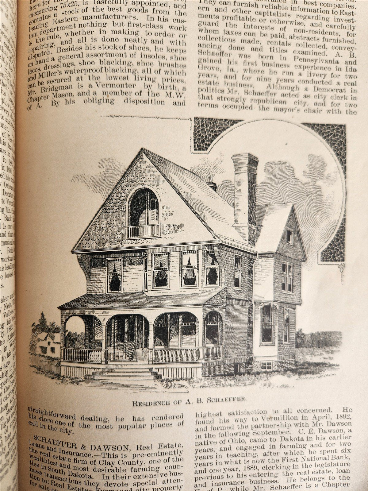 1893 Historical Review of South Dakota's Enterprising Cities antique ILLUSTRATED