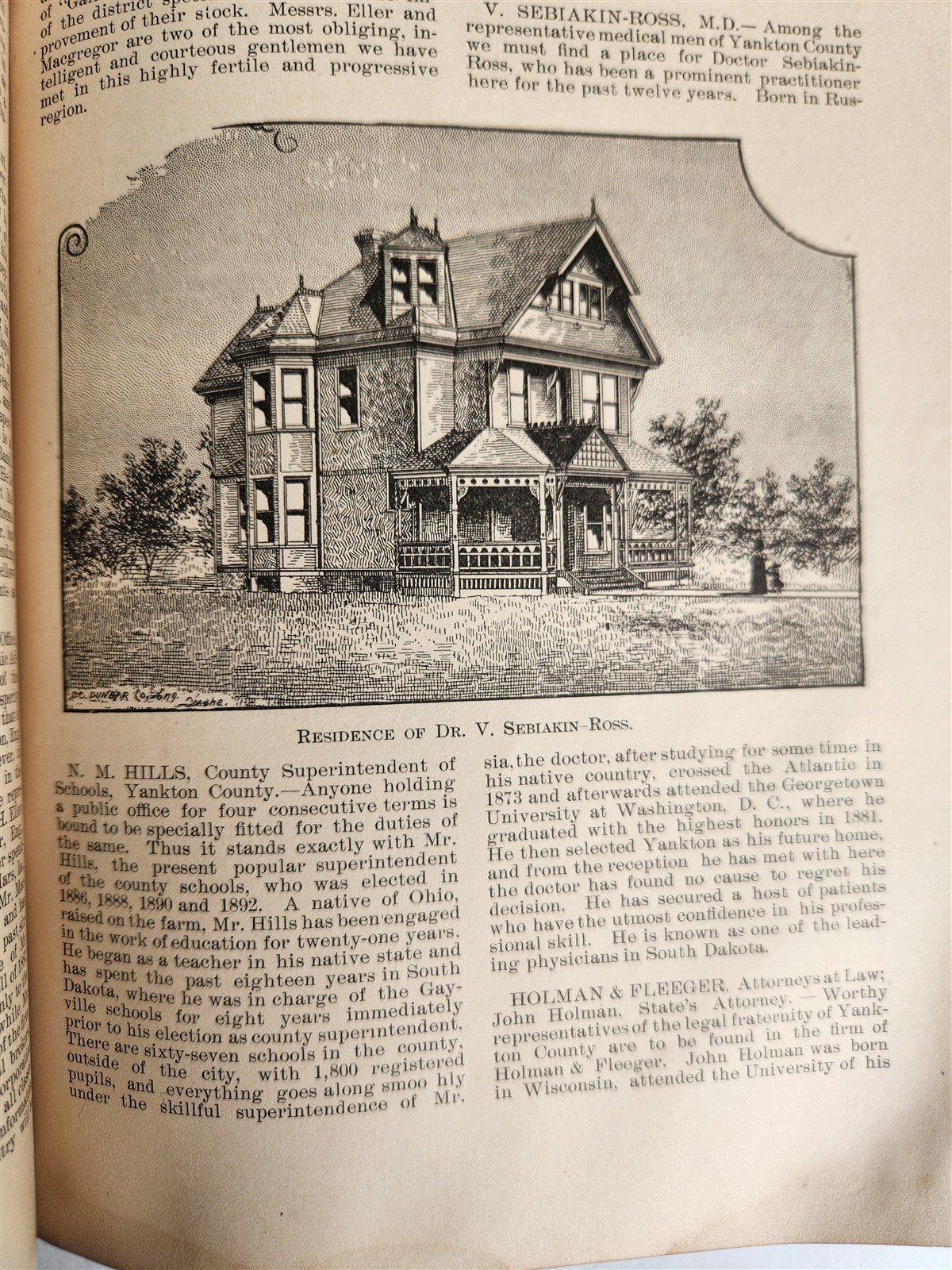 1893 Historical Review of South Dakota's Enterprising Cities antique ILLUSTRATED