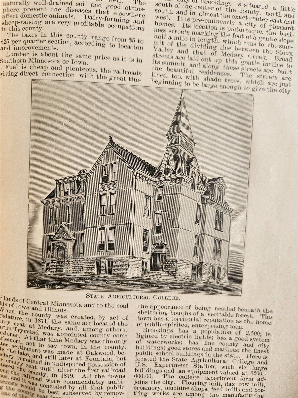 1893 Historical Review of South Dakota's Enterprising Cities antique ILLUSTRATED