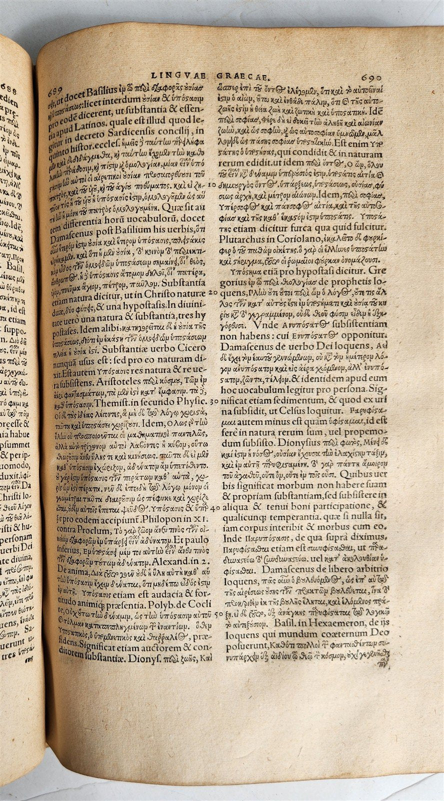 1557 Guillaume Bude COMMENTARII LINGUAE GRAECAE antique PIGSKIN BOUND FOLIO