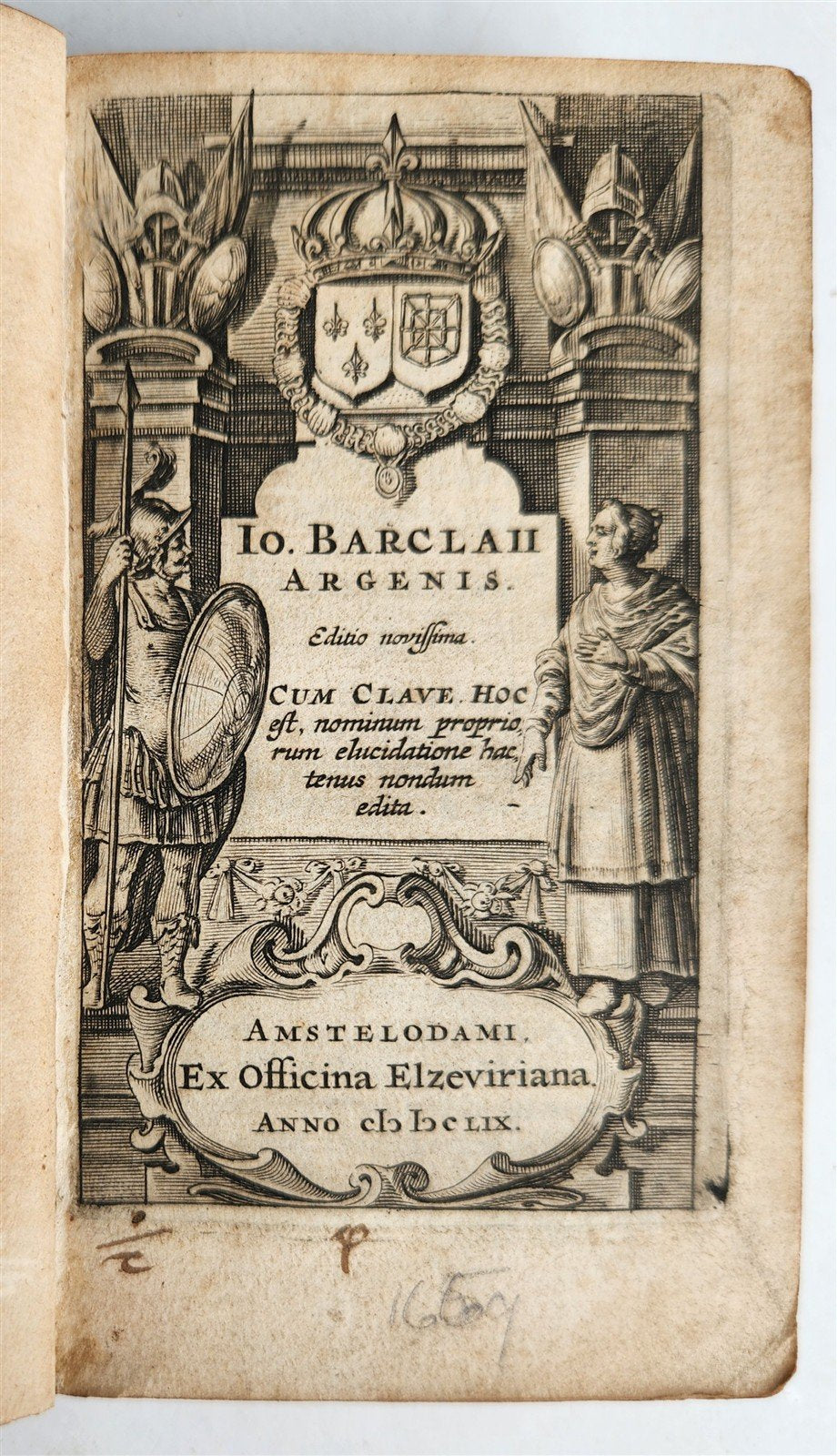 1659 ARGENIS by John Barclay ANTIQUE Scotland ELZEVIER PUBLISHING