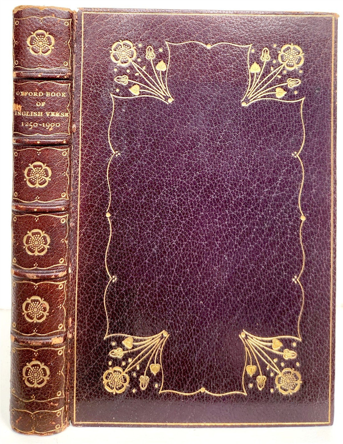1907 SIGNED BINDING! OXFORD BOOK of ENGLISH VERSE 1250-1900 antique POETRY