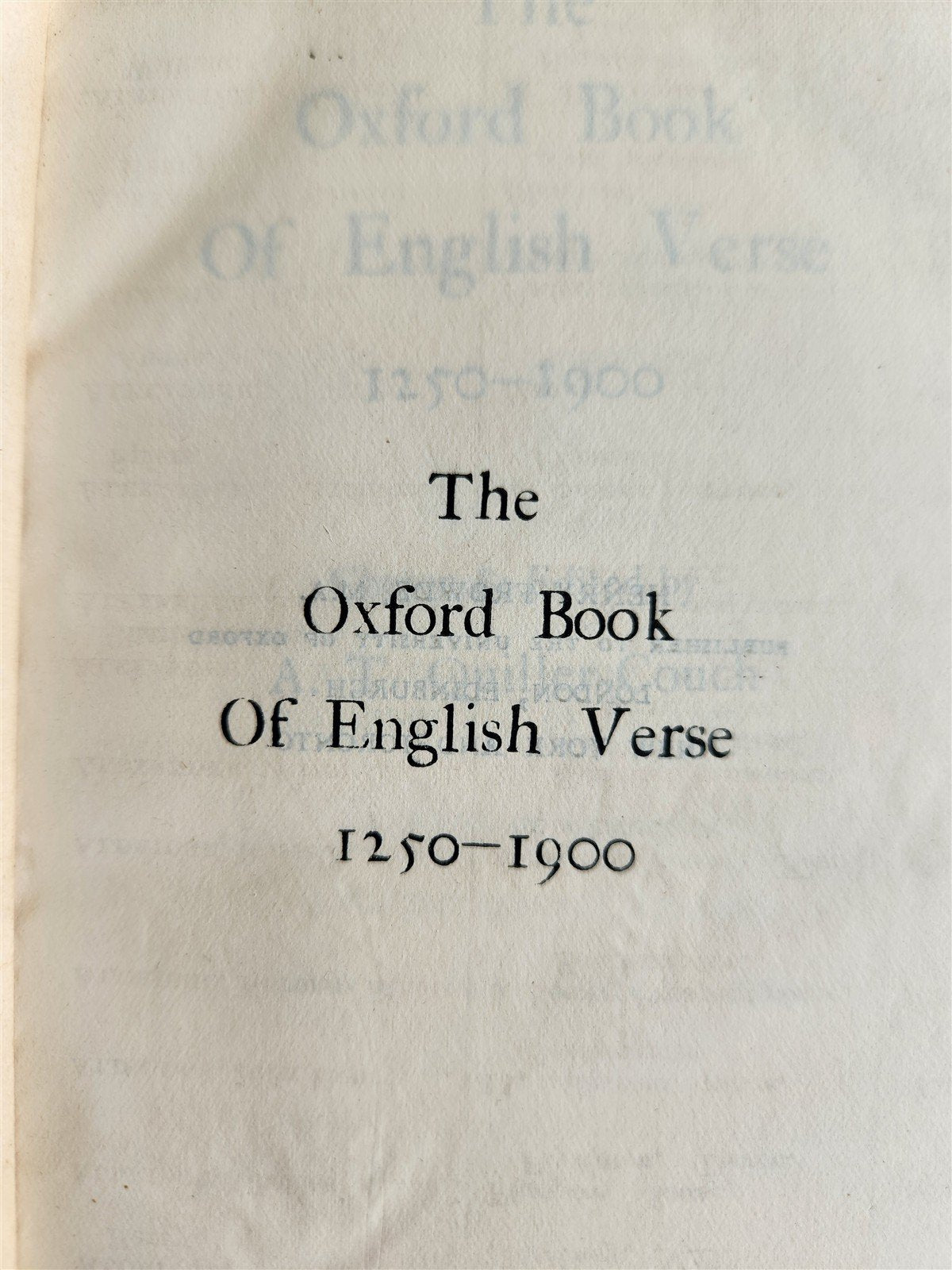 1907 SIGNED BINDING! OXFORD BOOK of ENGLISH VERSE 1250-1900 antique POETRY