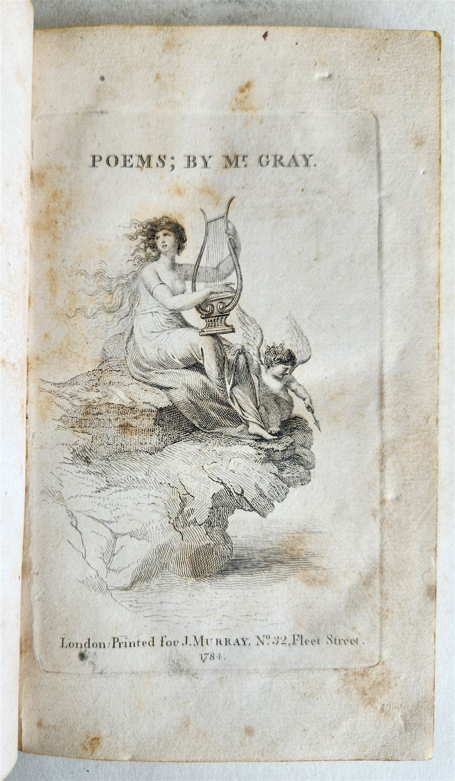 1790 POETRY in ENGLISH illustrated POEMS by MR. GRAY antique