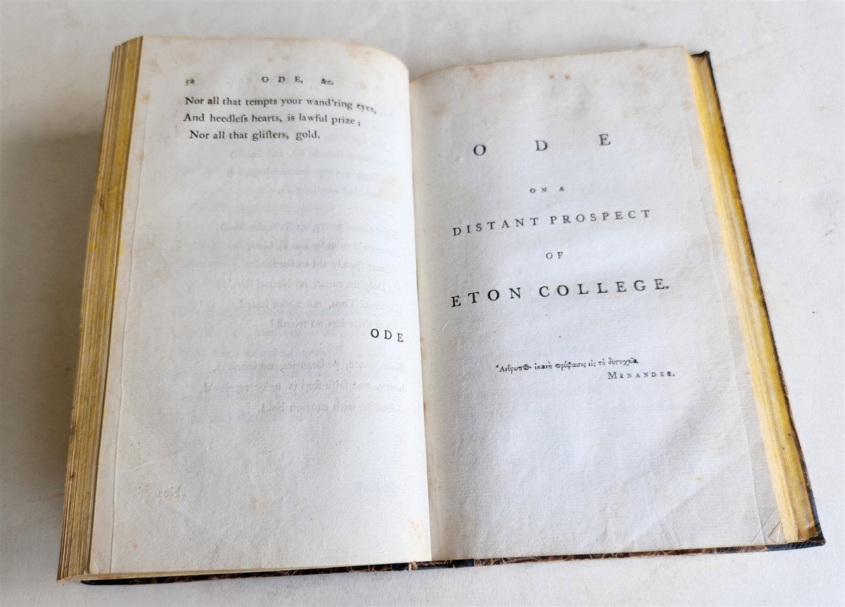 1790 POETRY in ENGLISH illustrated POEMS by MR. GRAY antique