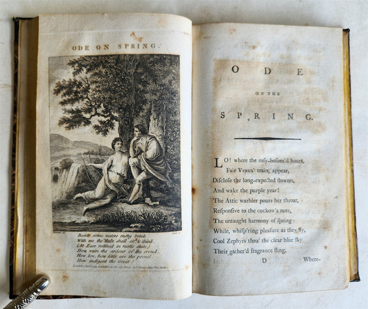 1790 POETRY in ENGLISH illustrated POEMS by MR. GRAY antique