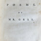 1790 POETRY in ENGLISH illustrated POEMS by MR. GRAY antique