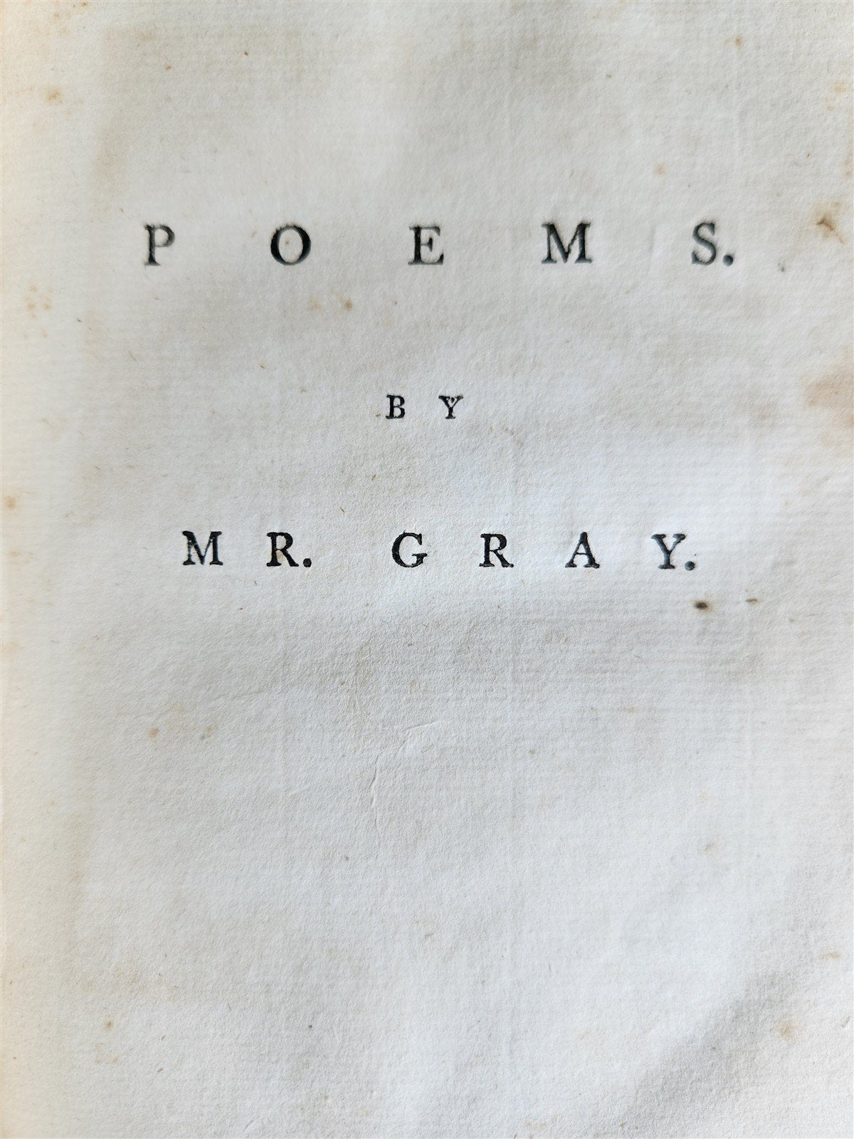 1790 POETRY in ENGLISH illustrated POEMS by MR. GRAY antique