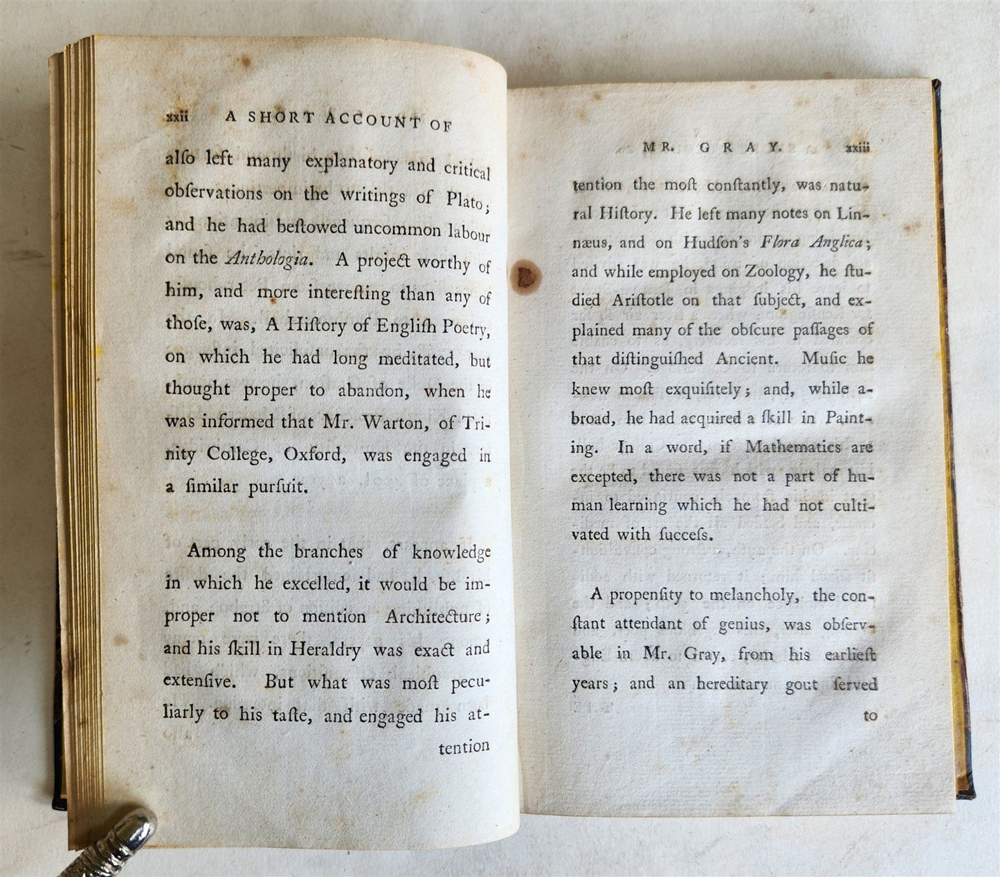 1790 POETRY in ENGLISH illustrated POEMS by MR. GRAY antique