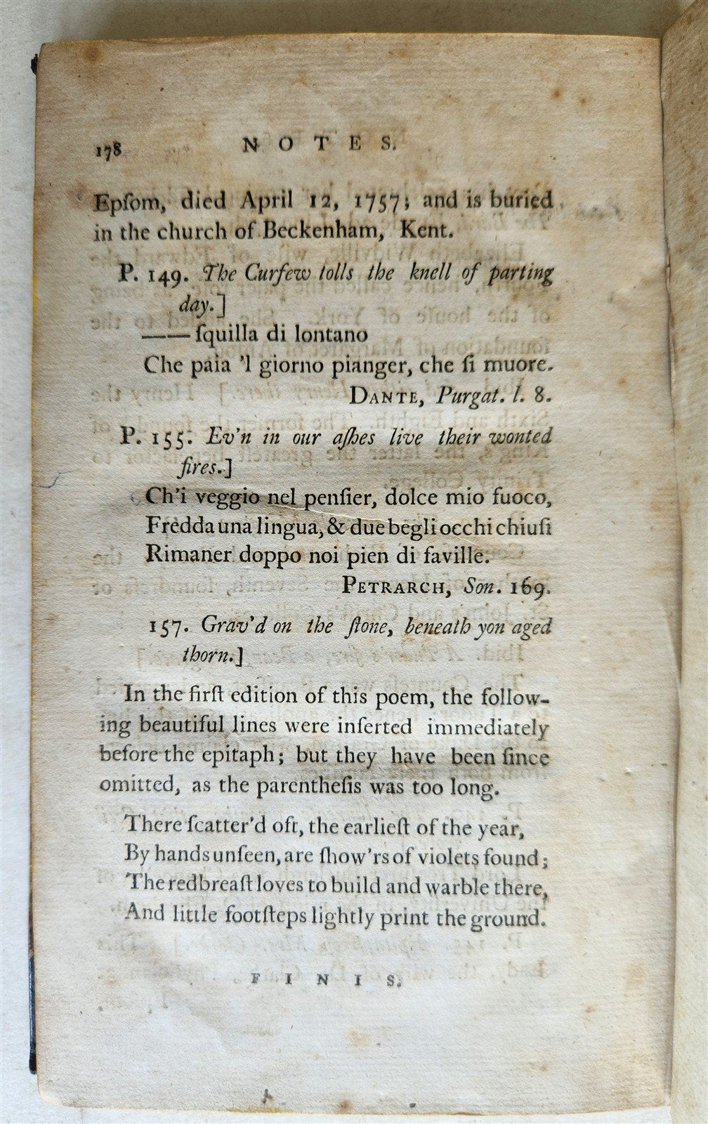 1790 POETRY in ENGLISH illustrated POEMS by MR. GRAY antique