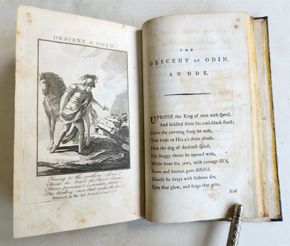 1790 POETRY in ENGLISH illustrated POEMS by MR. GRAY antique