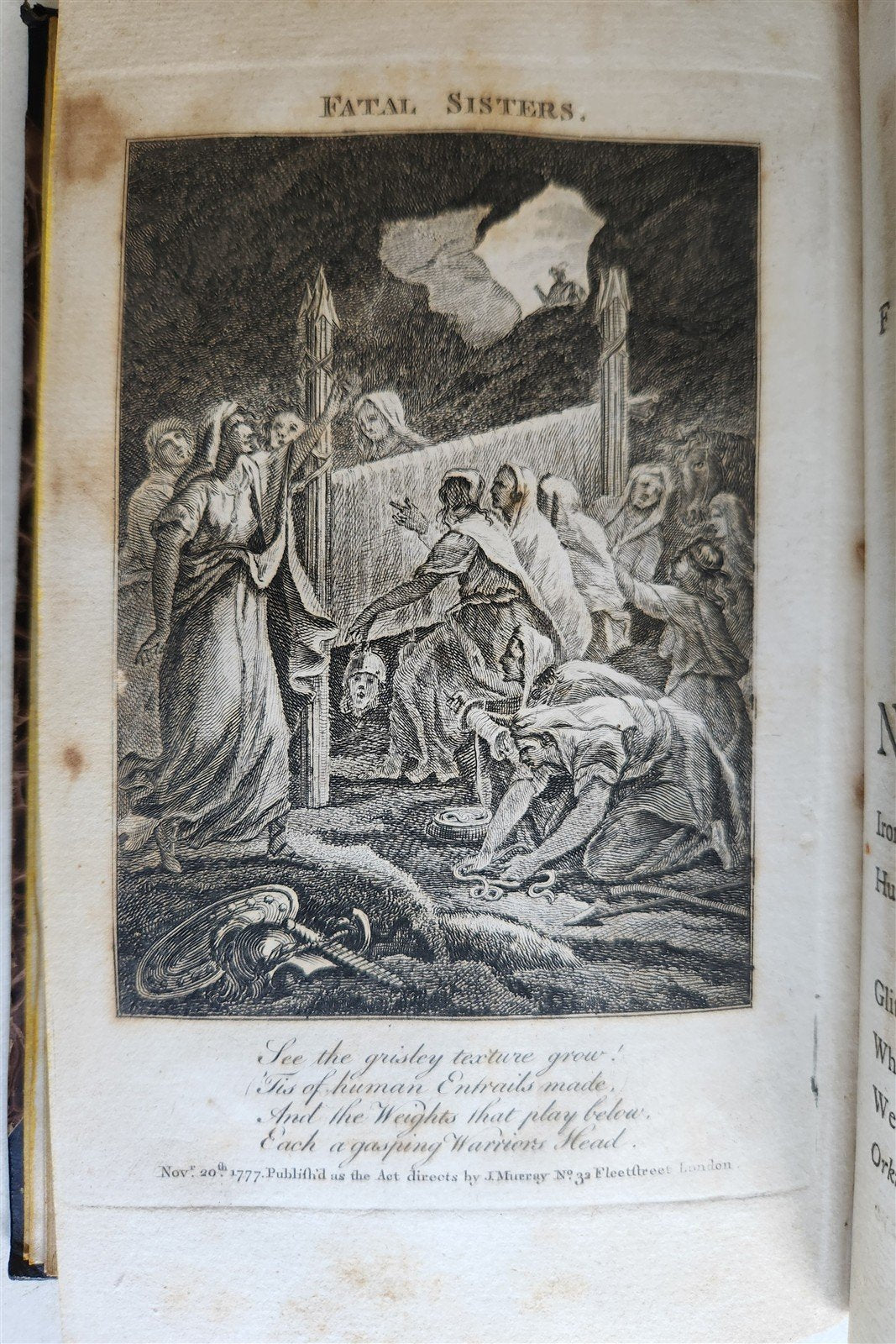1790 POETRY in ENGLISH illustrated POEMS by MR. GRAY antique