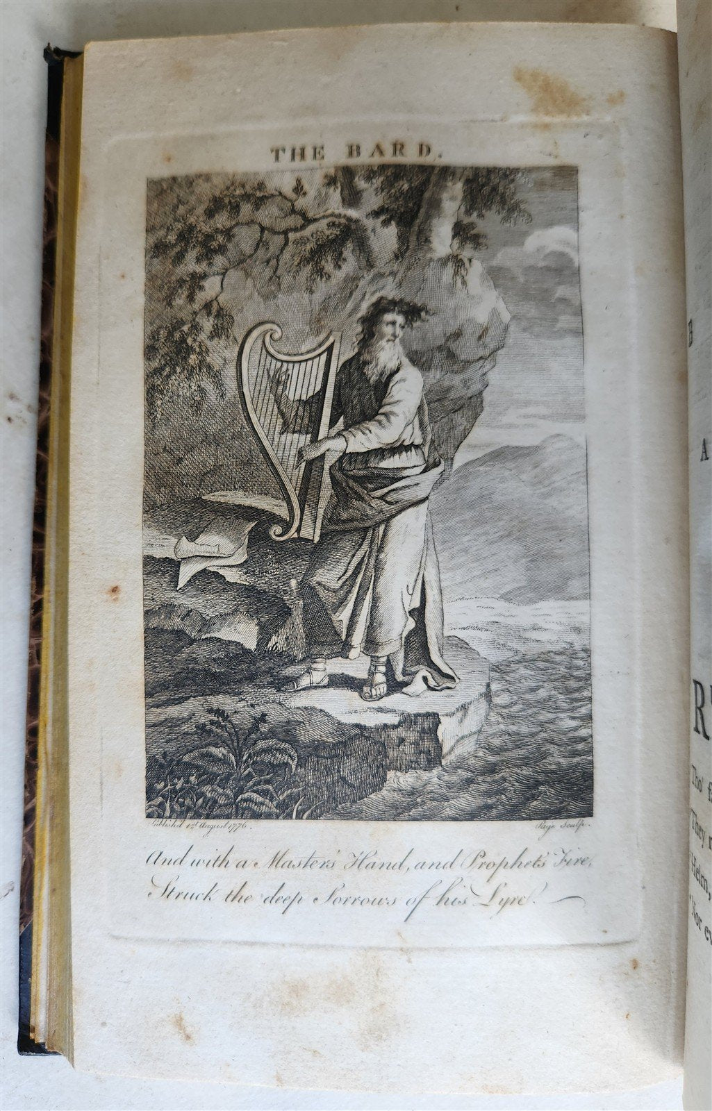 1790 POETRY in ENGLISH illustrated POEMS by MR. GRAY antique
