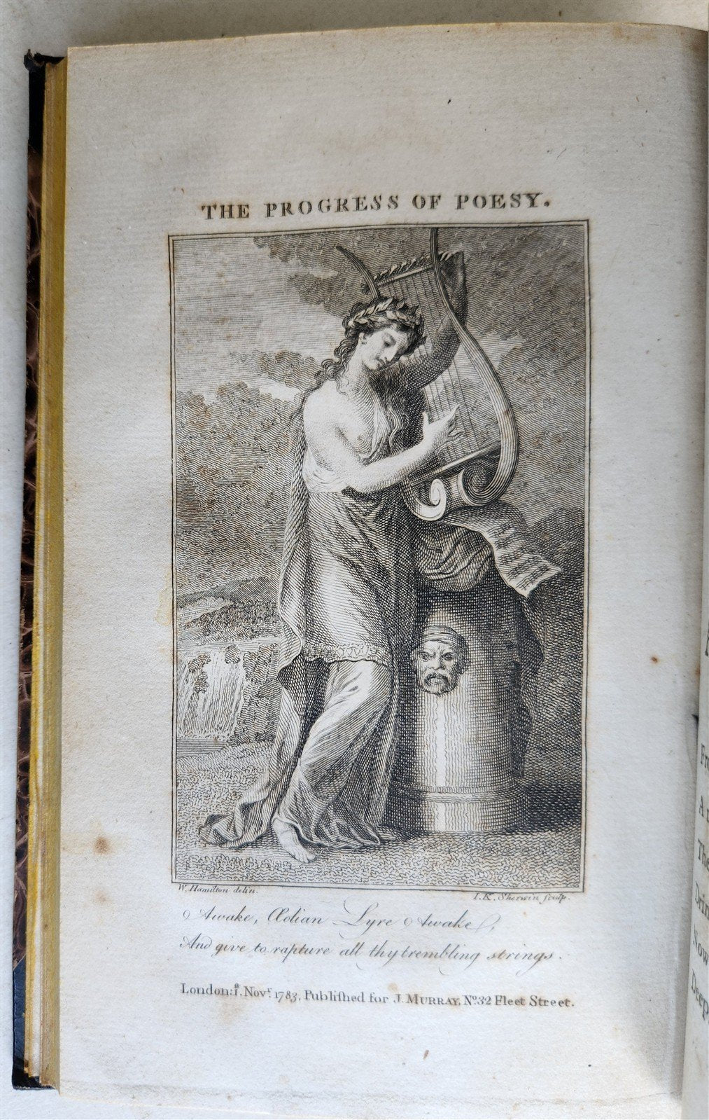 1790 POETRY in ENGLISH illustrated POEMS by MR. GRAY antique