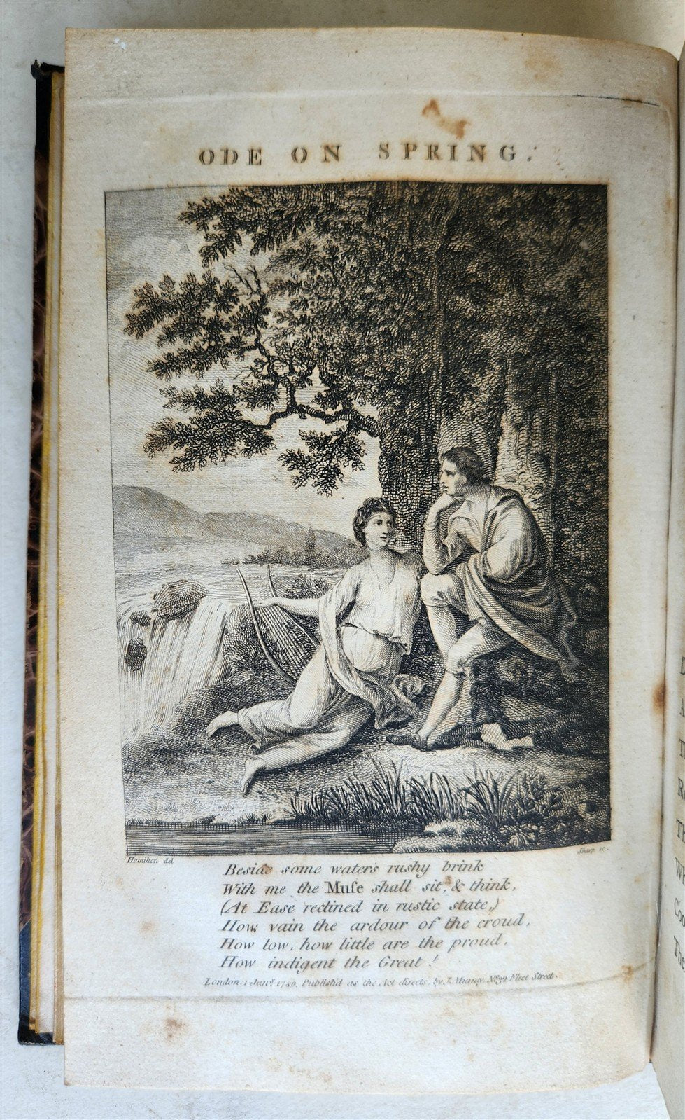 1790 POETRY in ENGLISH illustrated POEMS by MR. GRAY antique