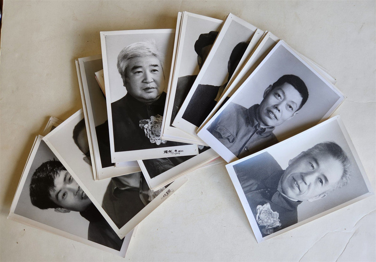 CHINESE LABOUR HEROES PORTRAITS Group of 84 PHOTOS vintage