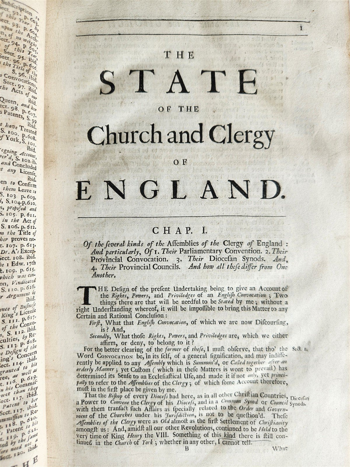 1703 CHURCH of ENGLAND HISTORY antique FOLIO in ENGLISH