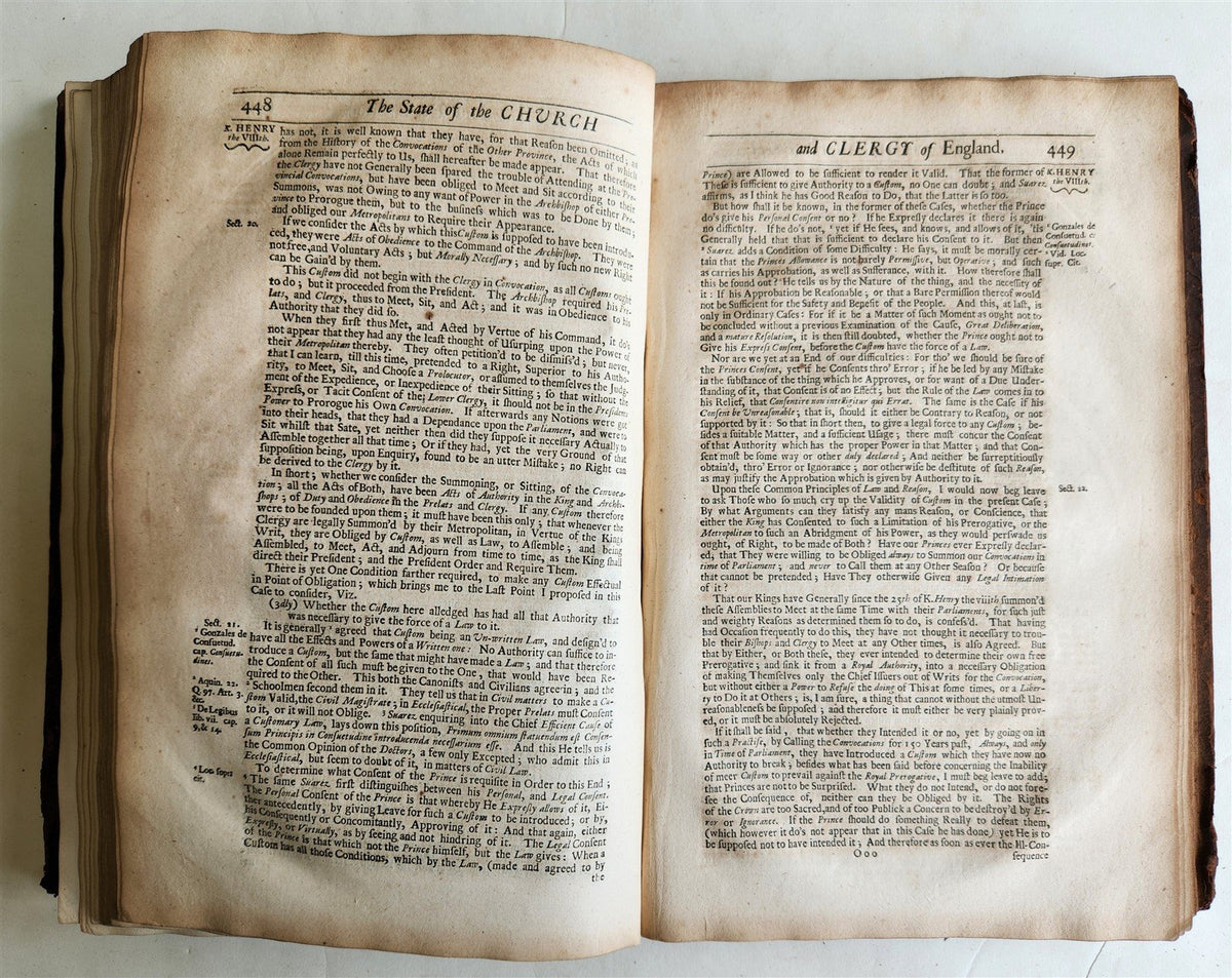 1703 CHURCH of ENGLAND HISTORY antique FOLIO in ENGLISH